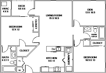 Waterford Green, Two Bedroom floor plan