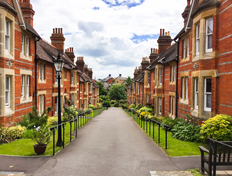 Brick townhouses