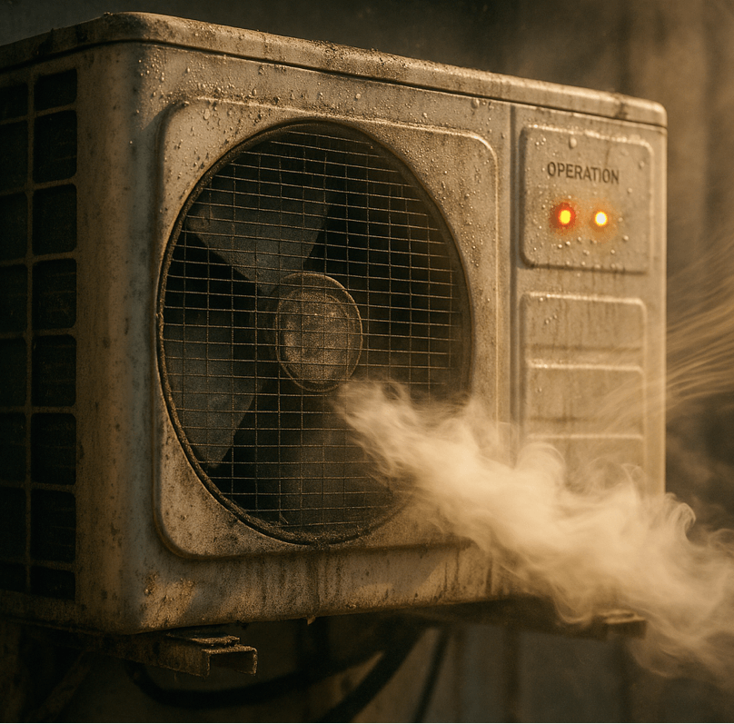 
Cool air blowing from an A/C.