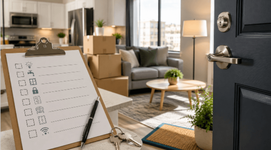 Checklist for a Boston apartment move in day
