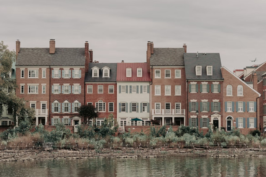 Townhouses on the water