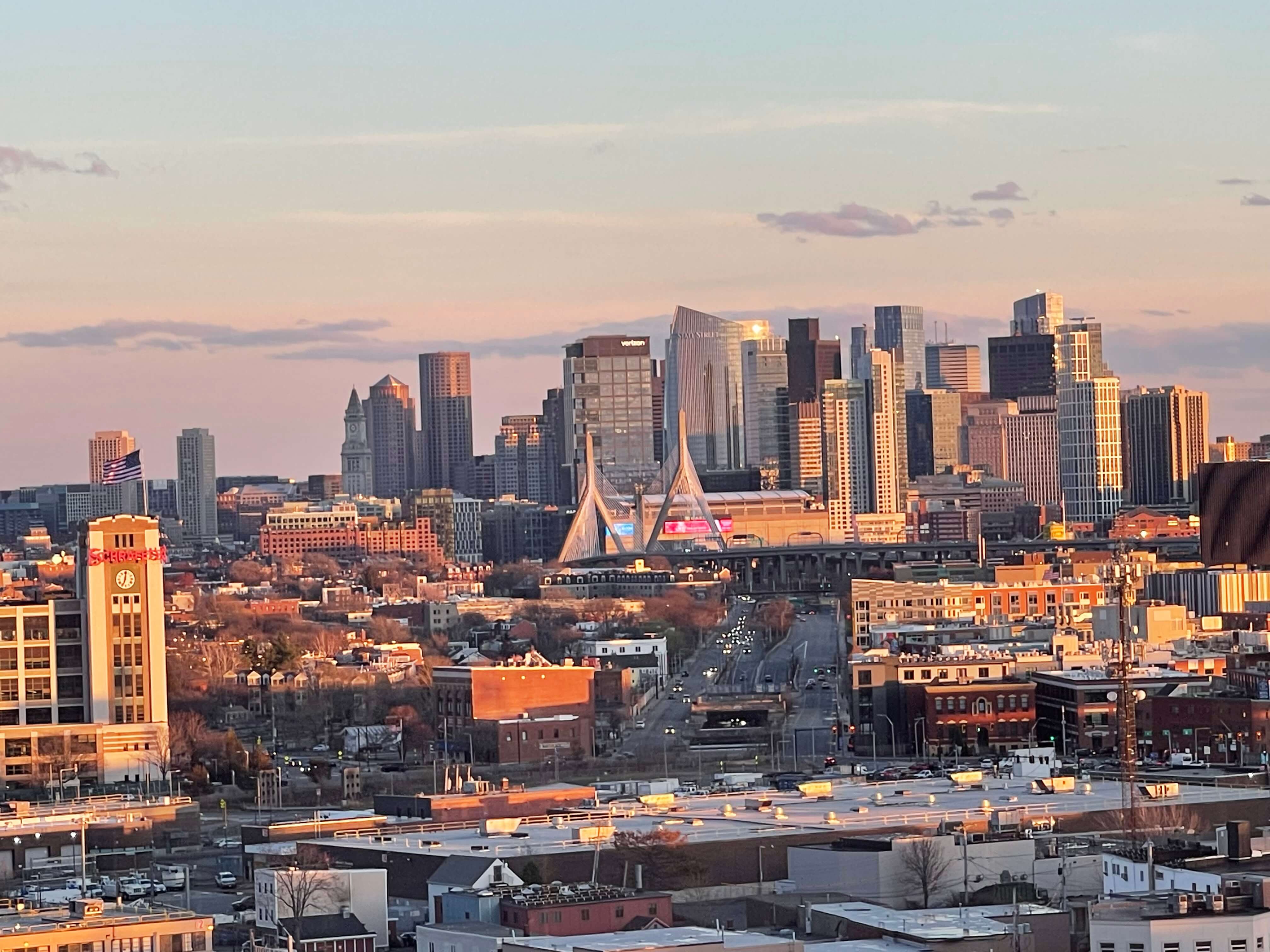 Boston MA neighborhoods skyline