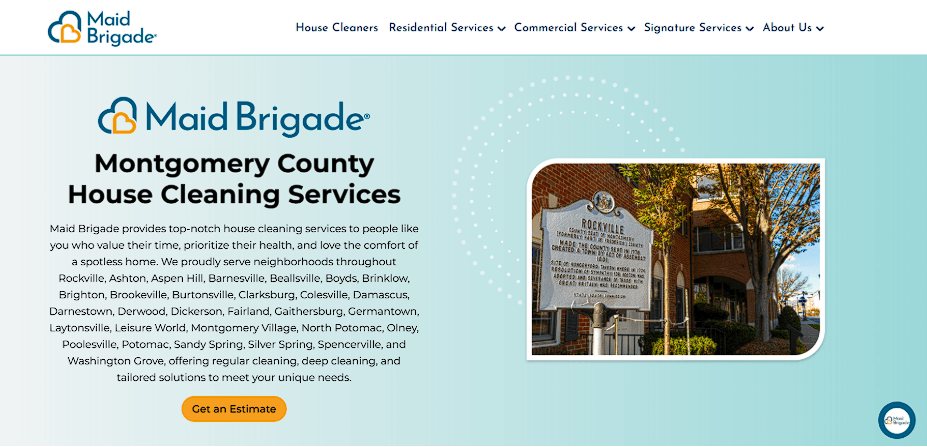 Maid Brigade website