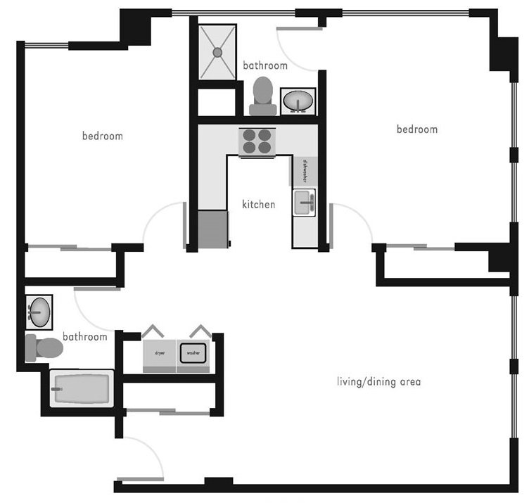 2 Bed Floorplan