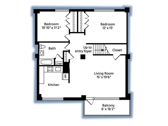 2 Bedroom Floorplan