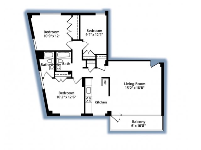 3 Bedroom Floorplan