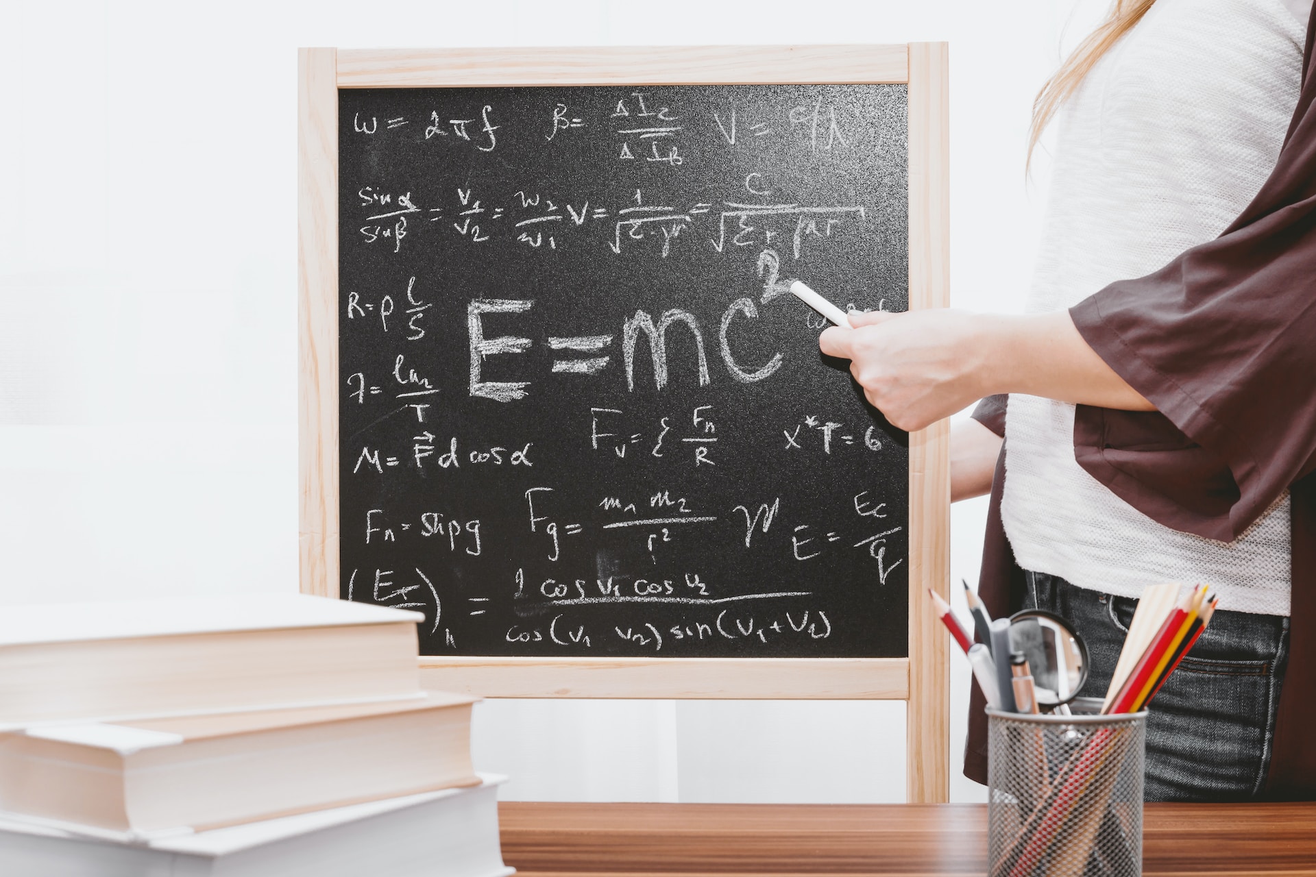 math problems on a blackboard