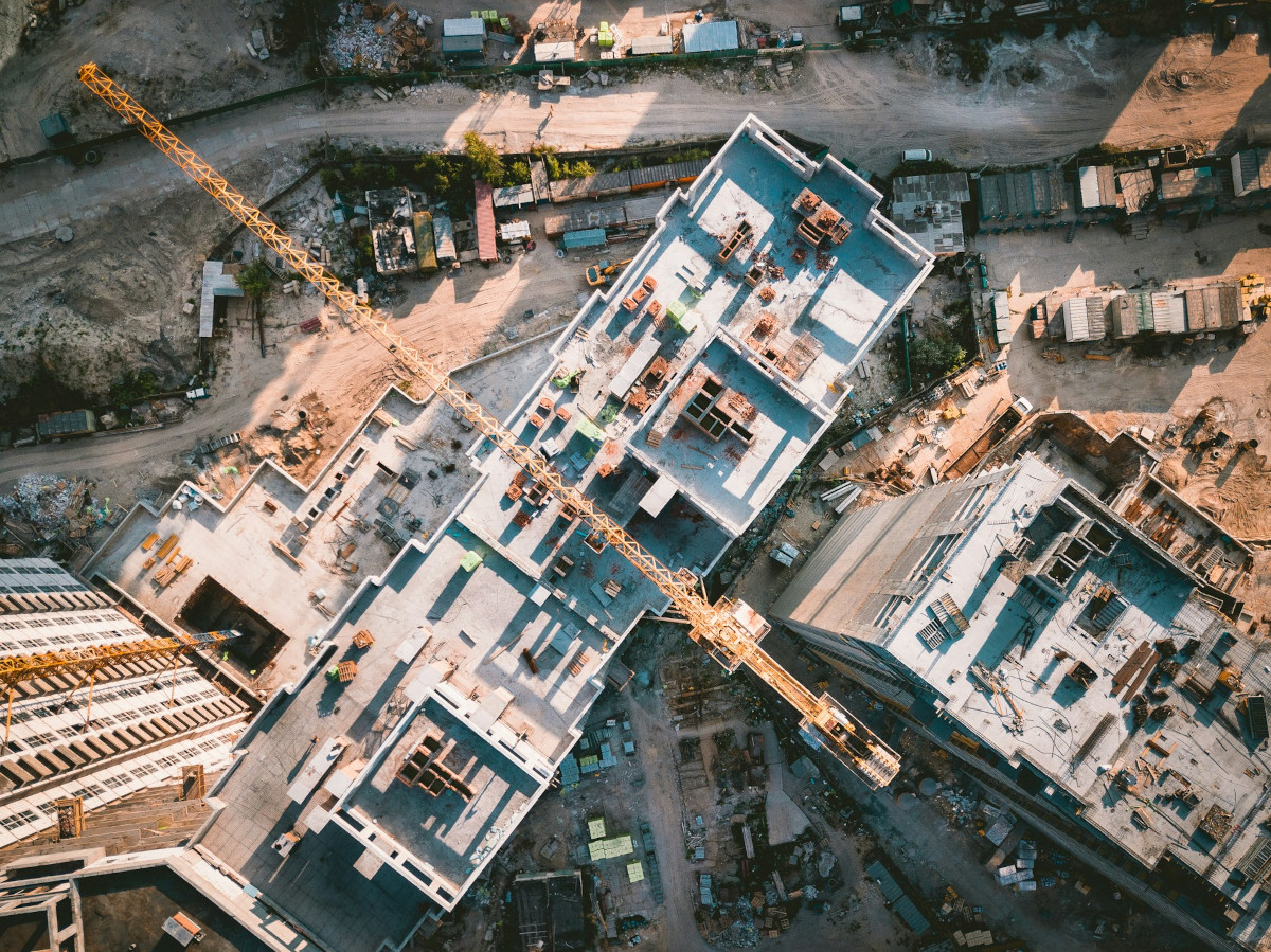 Arial view of a construction site. Image by Unsplash