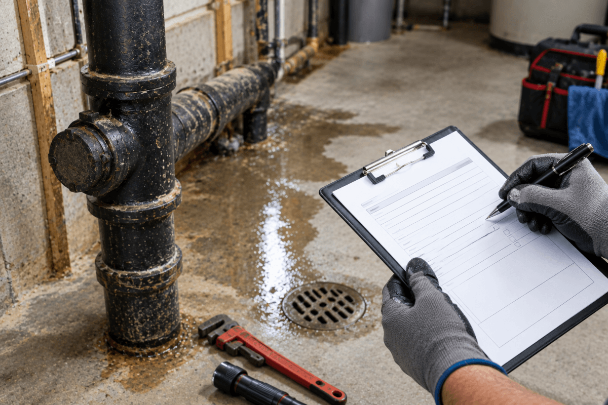 Plumbing repair.