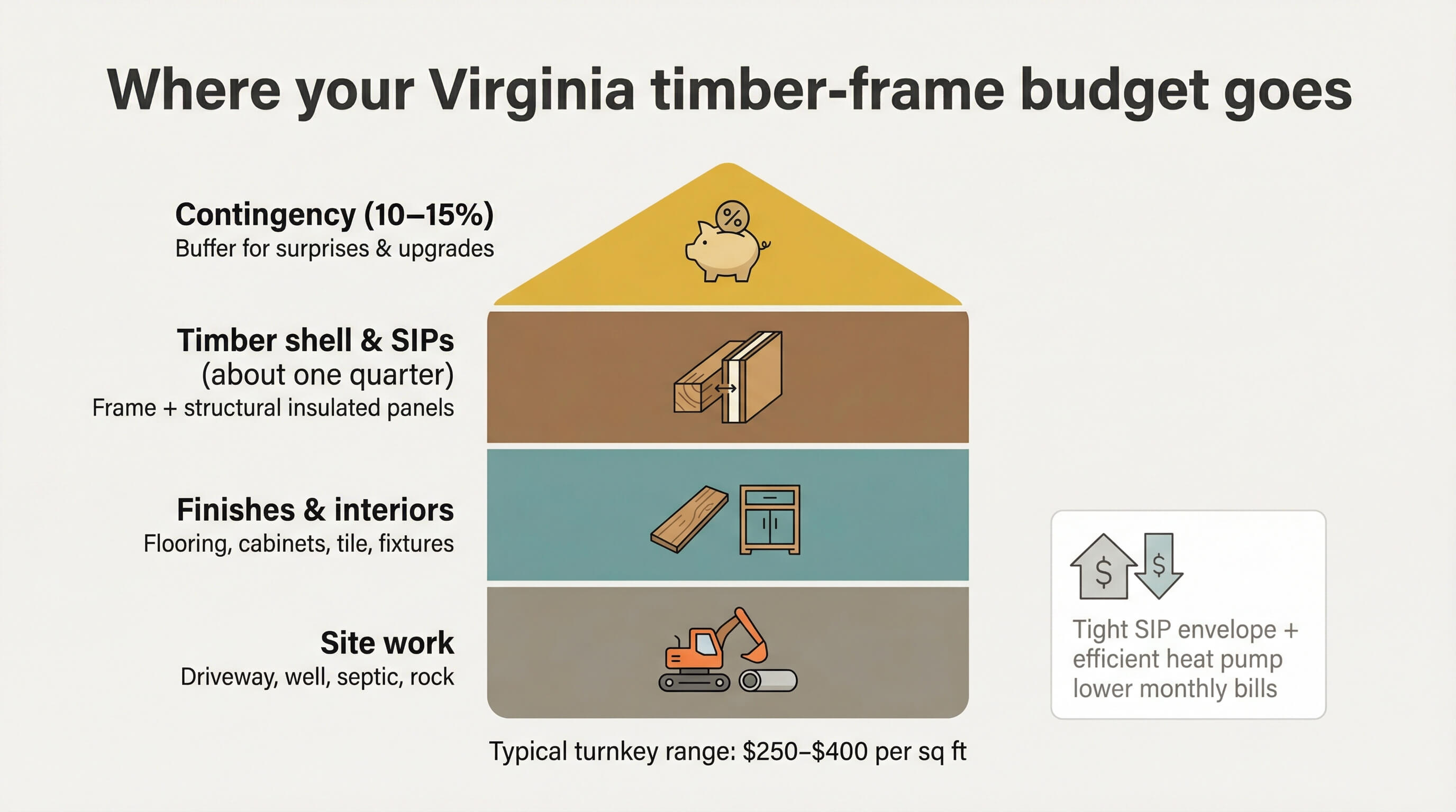 Where your Virginia timber-frame budget goes