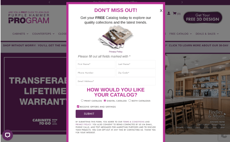 Cabinet To Go website