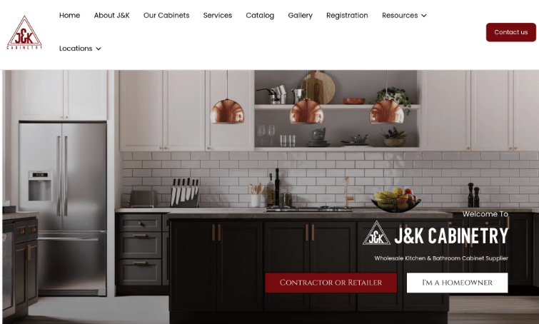 J&K Cabinetry website