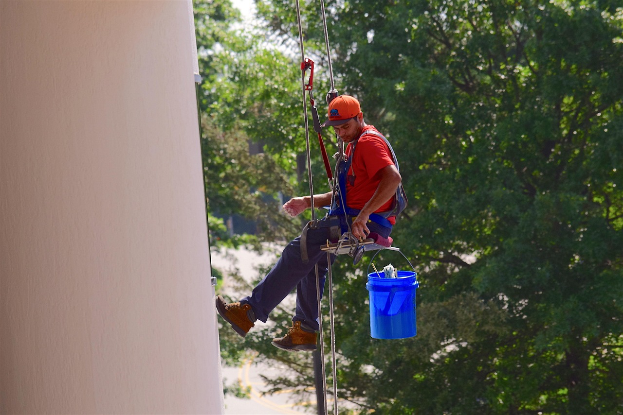 Professional window cleaners. Image by Pixabay