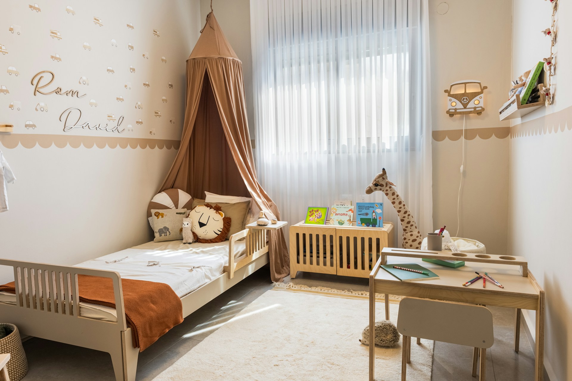 A playroom rug arranged in a modern nursery, representing safe and stylish play spaces for children. Image by Unsplash