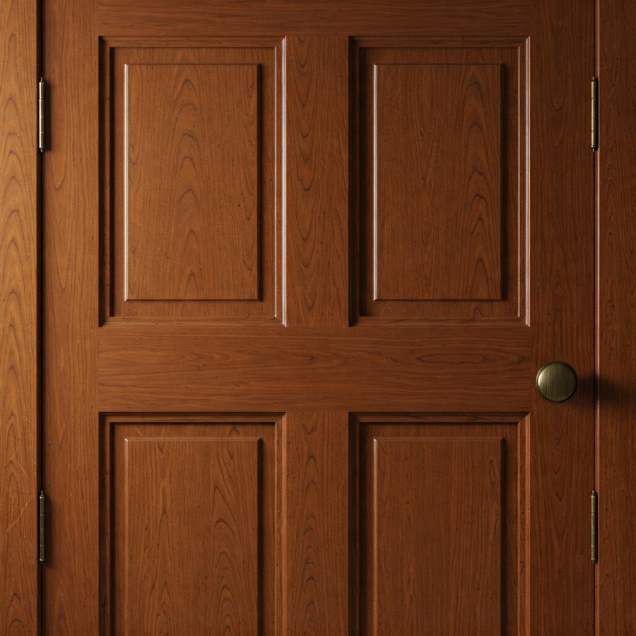 Brown 4 panel door. Image by Gemini
