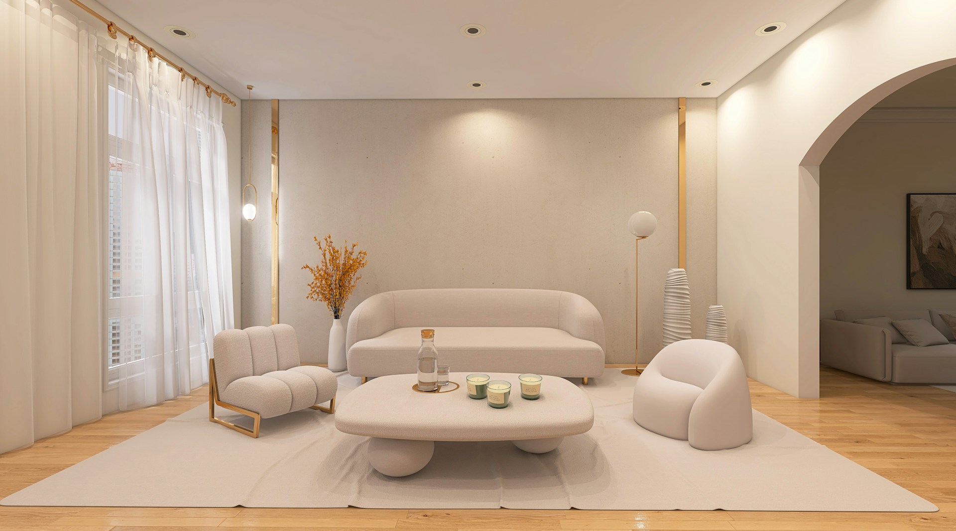 Lots of white doors in a hallway. Image by Gemini