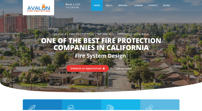 Screenshot of Avalon Fire Protection