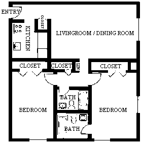 Boston Apartments Harbor Point 2 Bedroom 2 Bathroom Mall