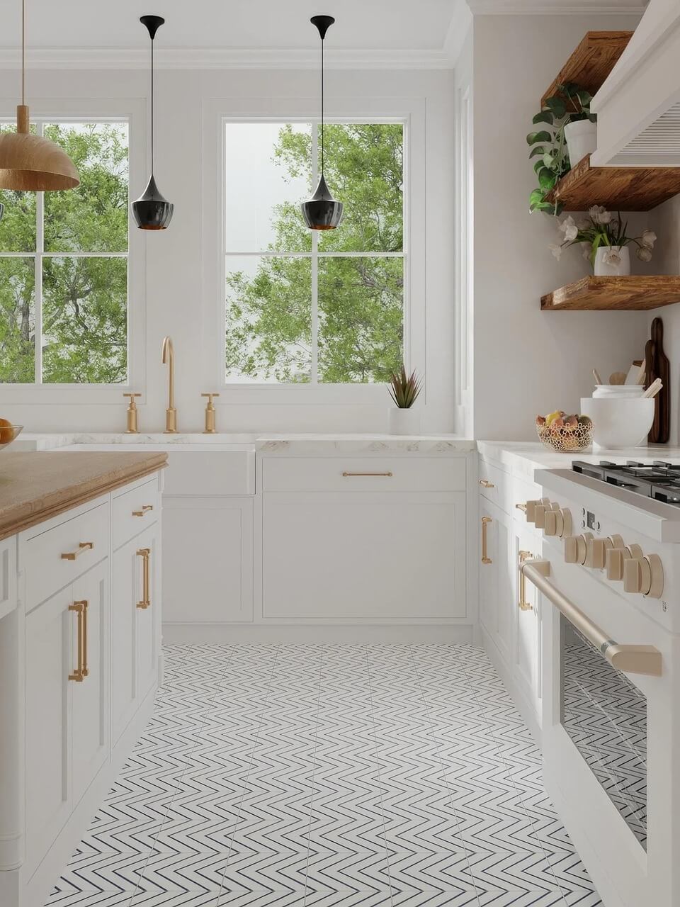 Modern home interior with a well-maintained kitchen design. Image via Pixabay