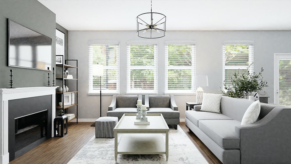 Livingroom, grey furniture