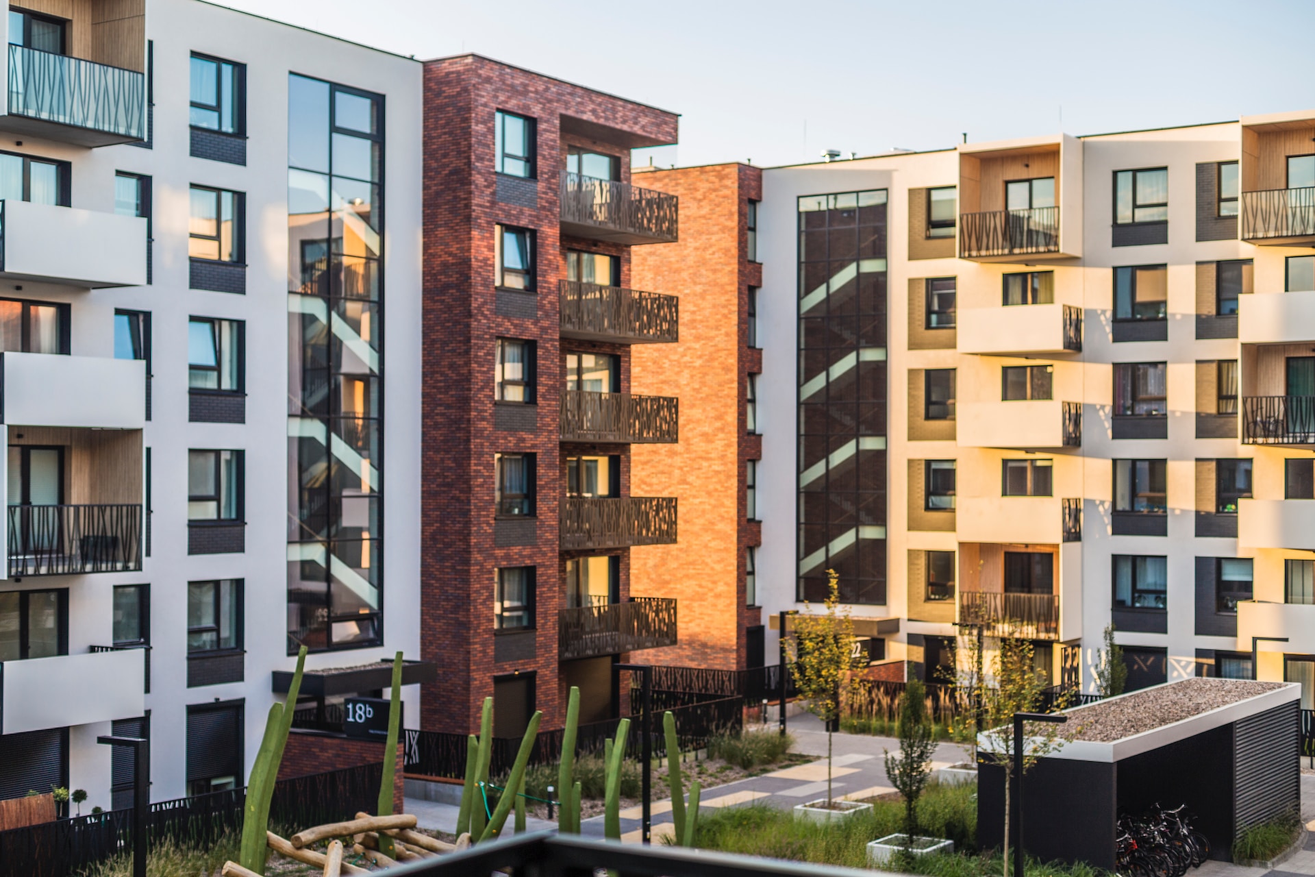 modern apartment building exteriors during daytime