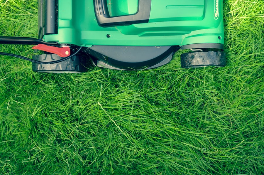 Lawnmower on grass