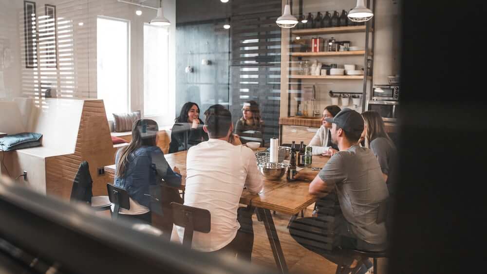 People sitting around a table