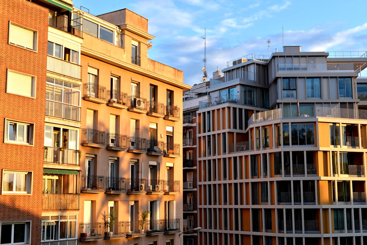 An Apartment Buildings Under the Blue Sky