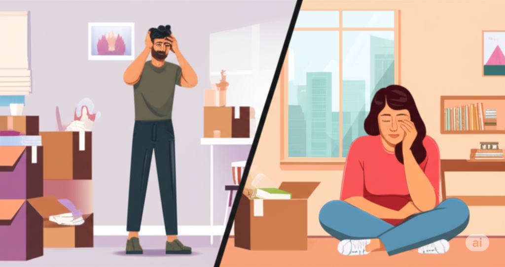 people packing for a move. Image by gemini