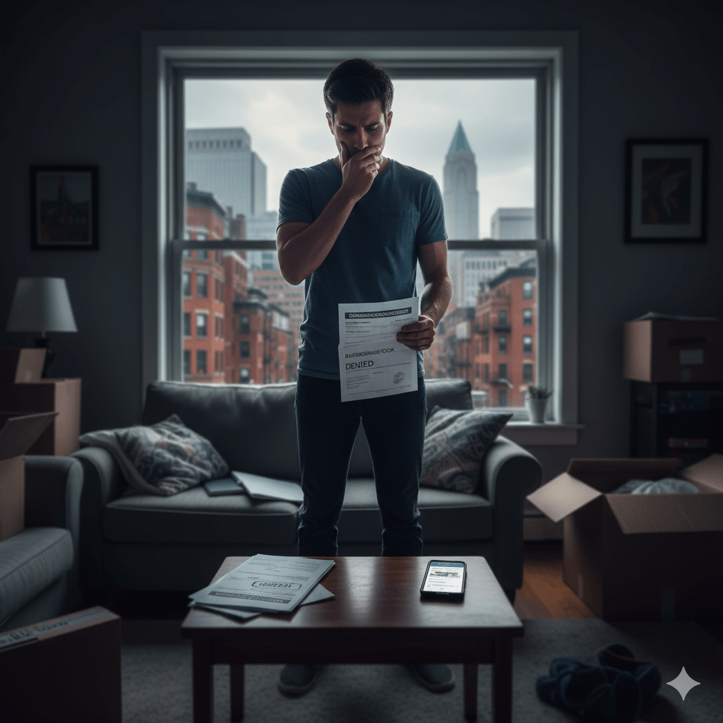 Person looking for a place to rent in Boston. Image by Gemini