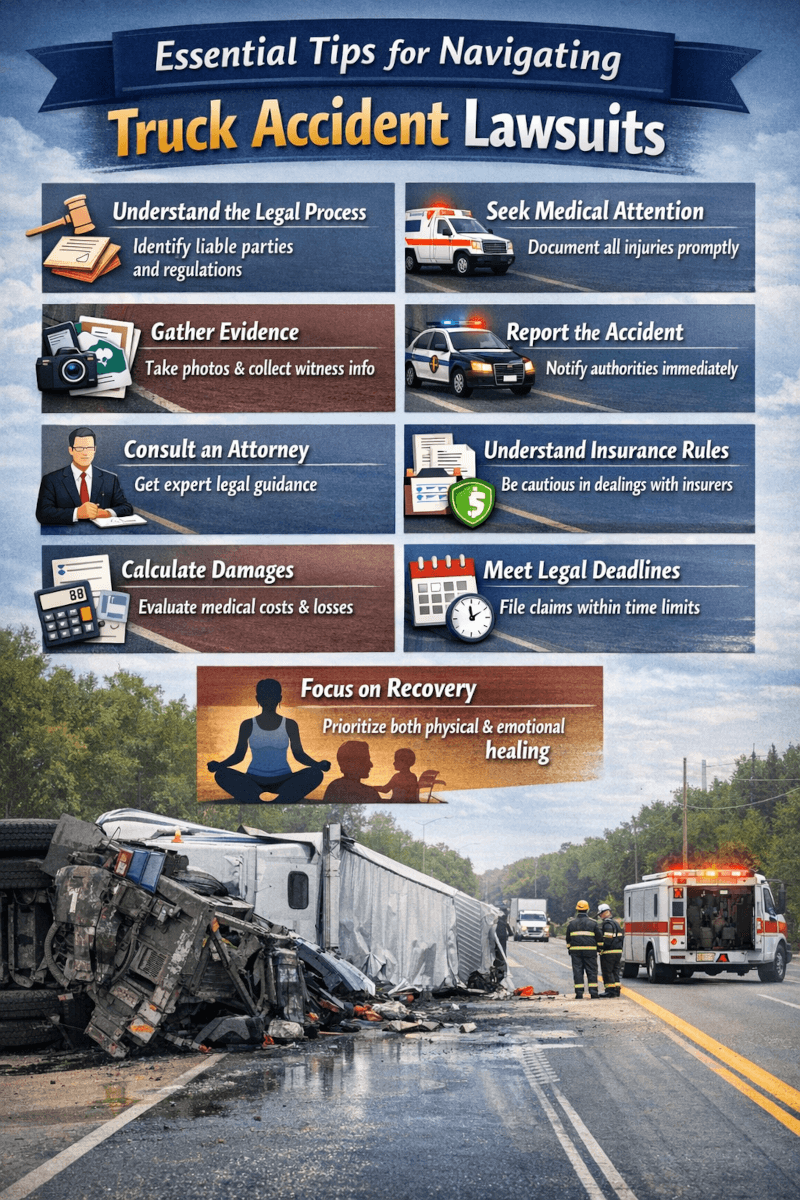 Navigating truck accident lawsuits. Image by Chatgpt