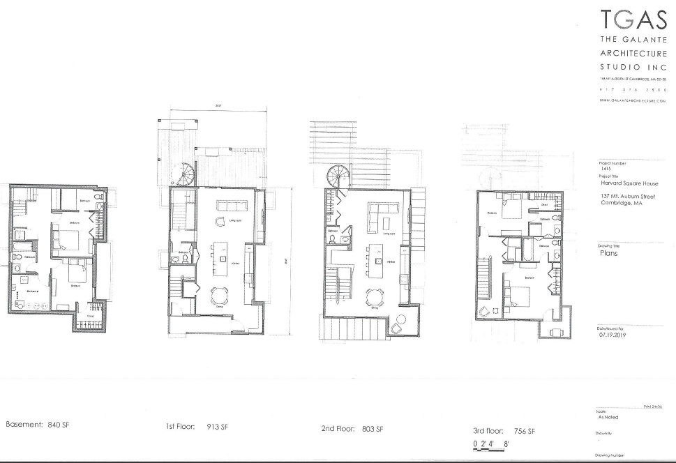 Floor Plans The Residences at 137 Mount Auburn Street, Cambridge