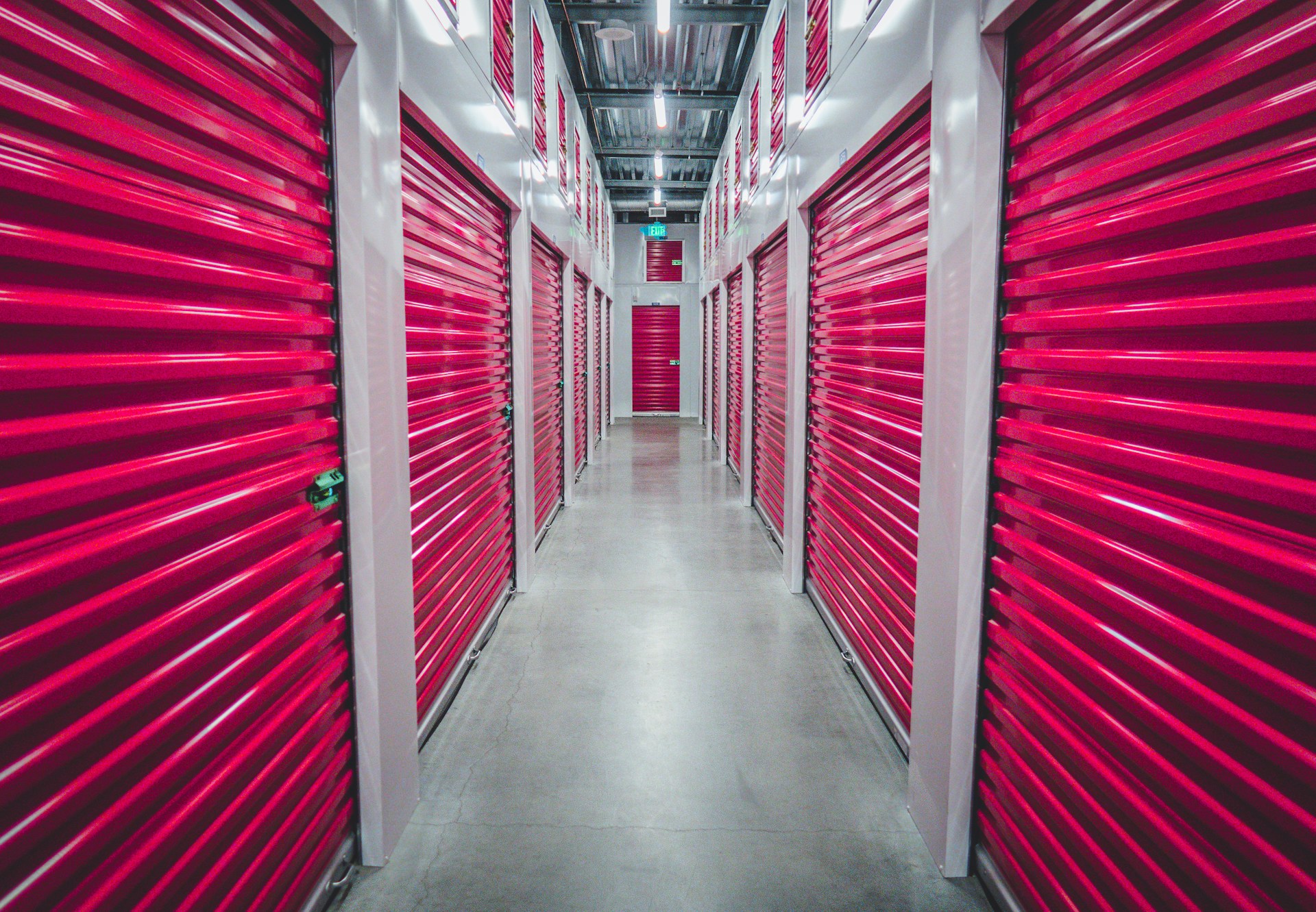 Red storage shutter doors. Image by Unsplash