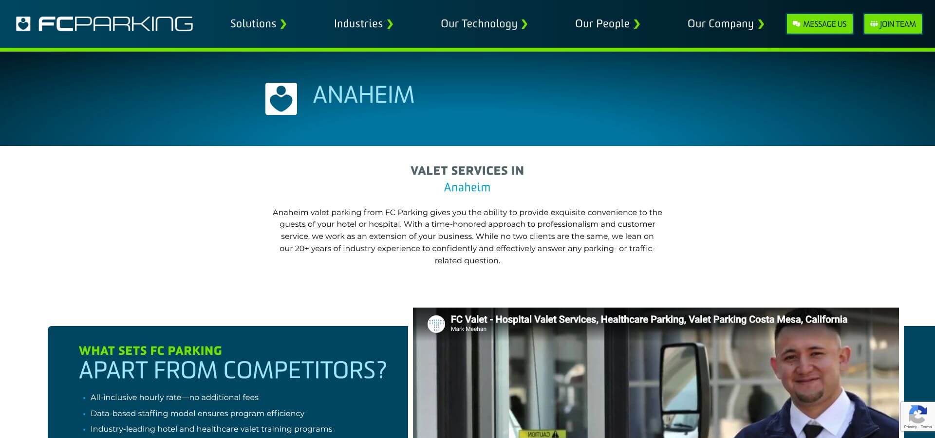 Anaheim valet services