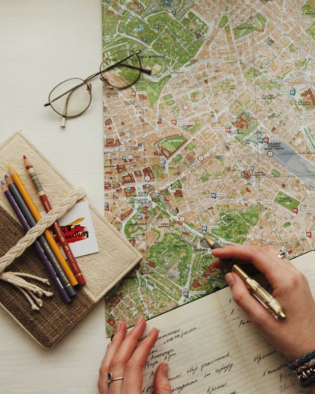 Eyeglasses on a map. Image by Unsplash