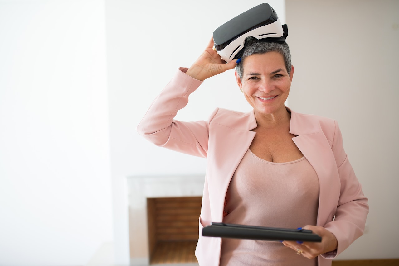 Person with a VR on their head