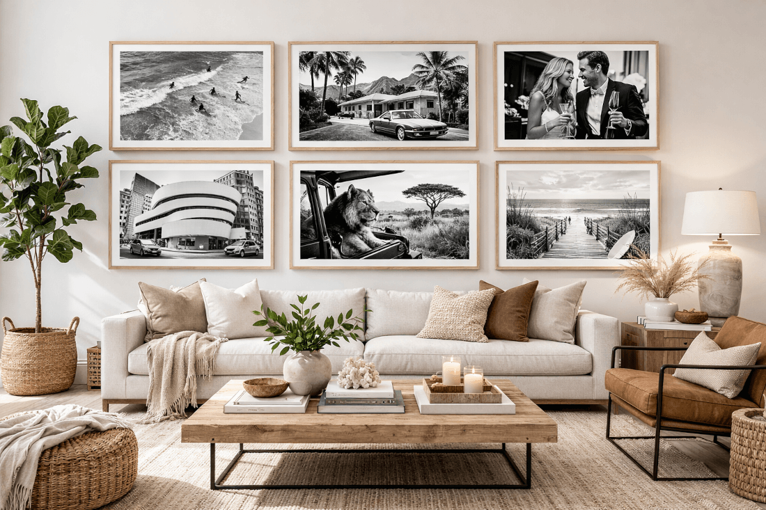 Livingroom with wall art. Image by Chatgpt