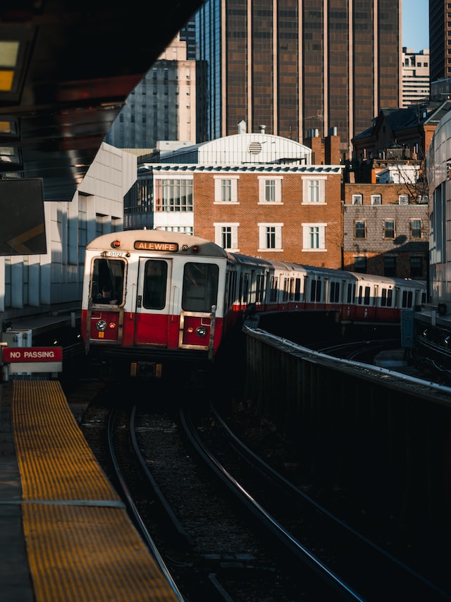 redline MBTA train, MA