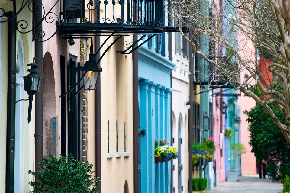 colorful buildings in a row