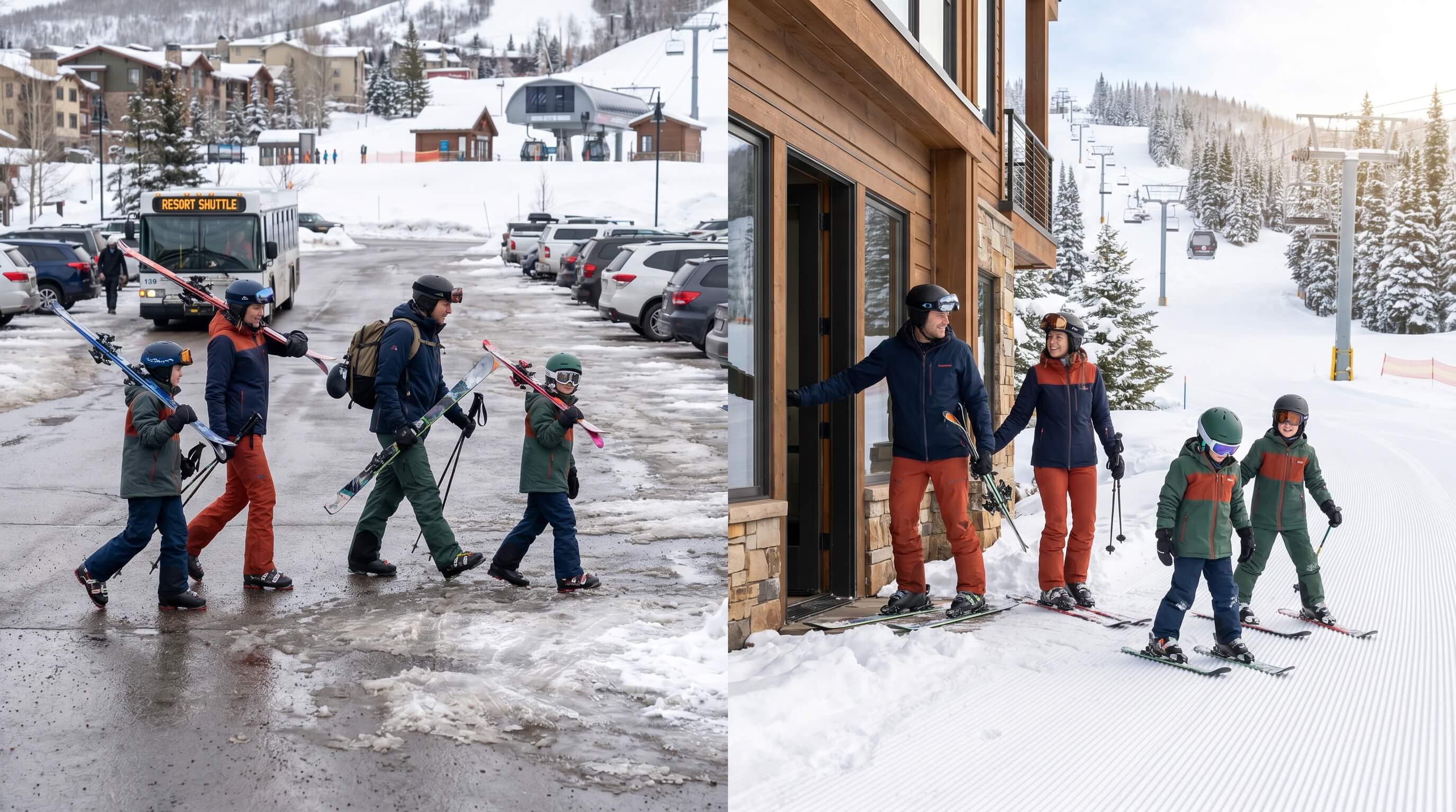 Families ready to ski