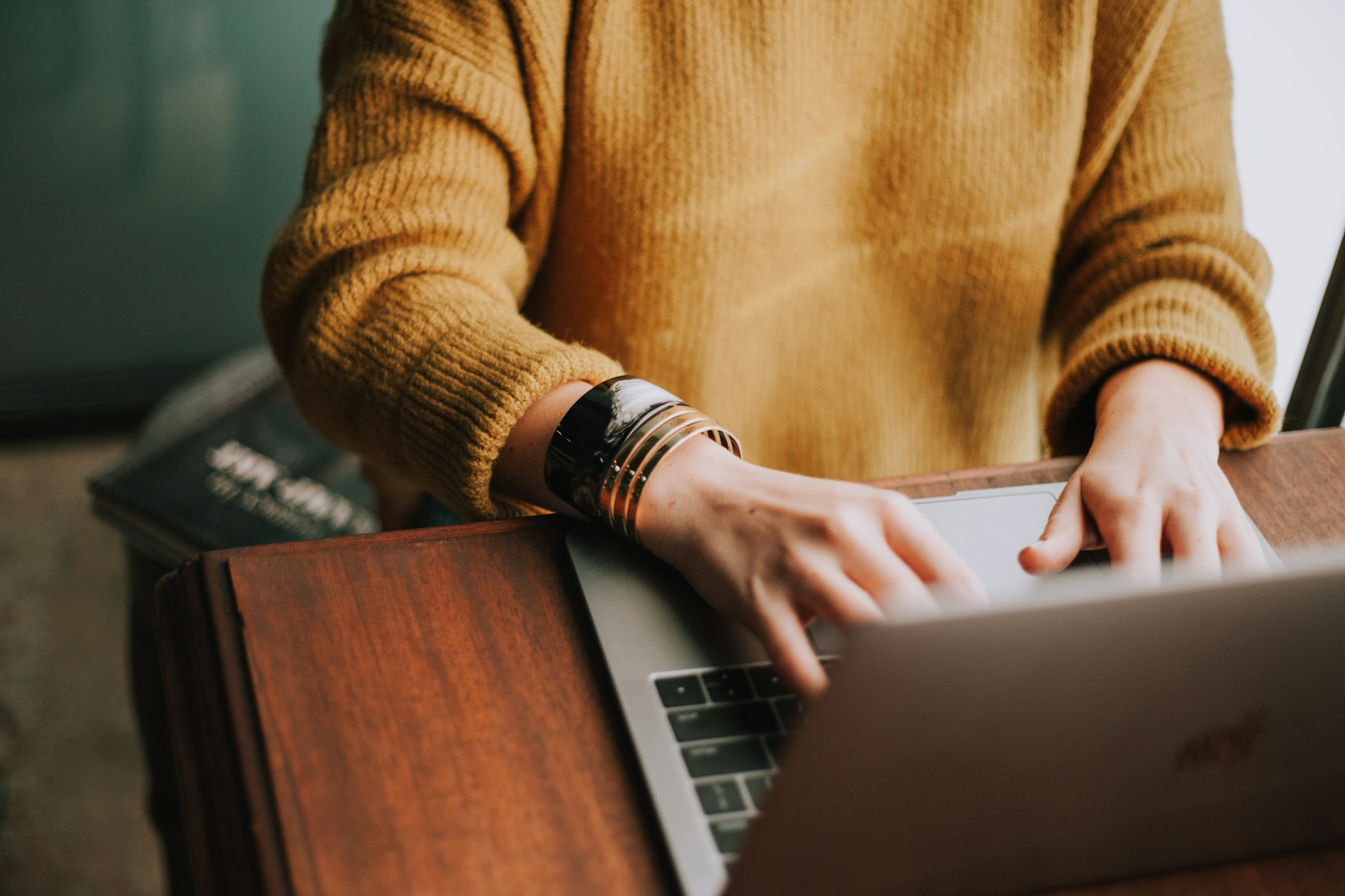 Person using a laptop. Image by Unsplash