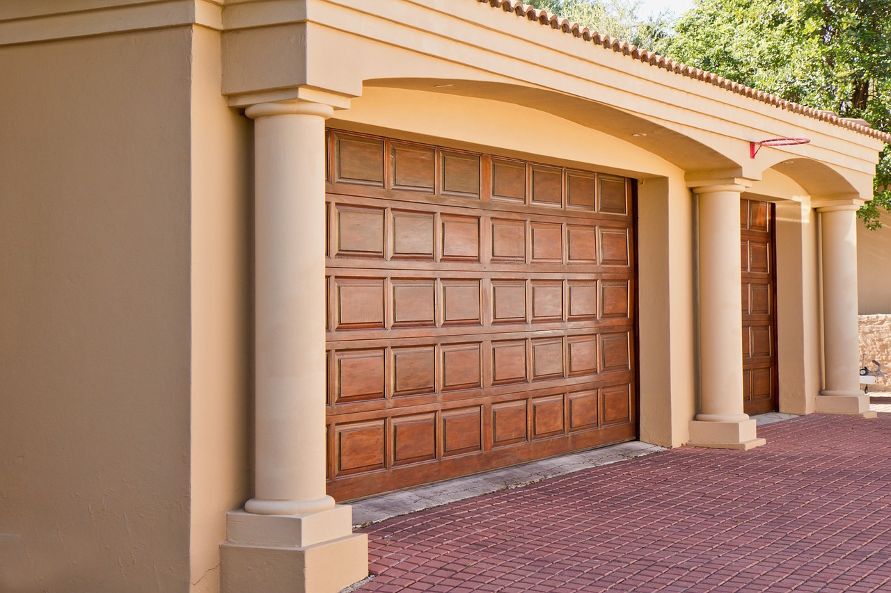 Wooden garage doors