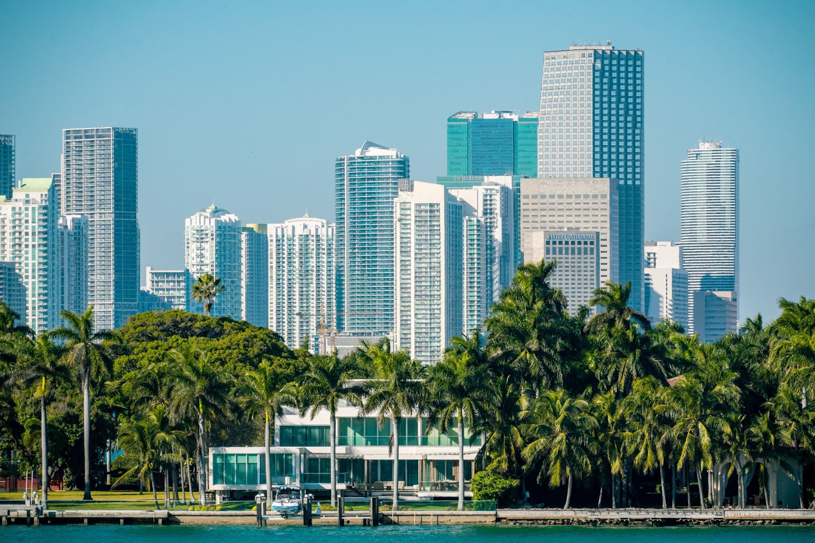 Skyline view of the city of Miami Florida