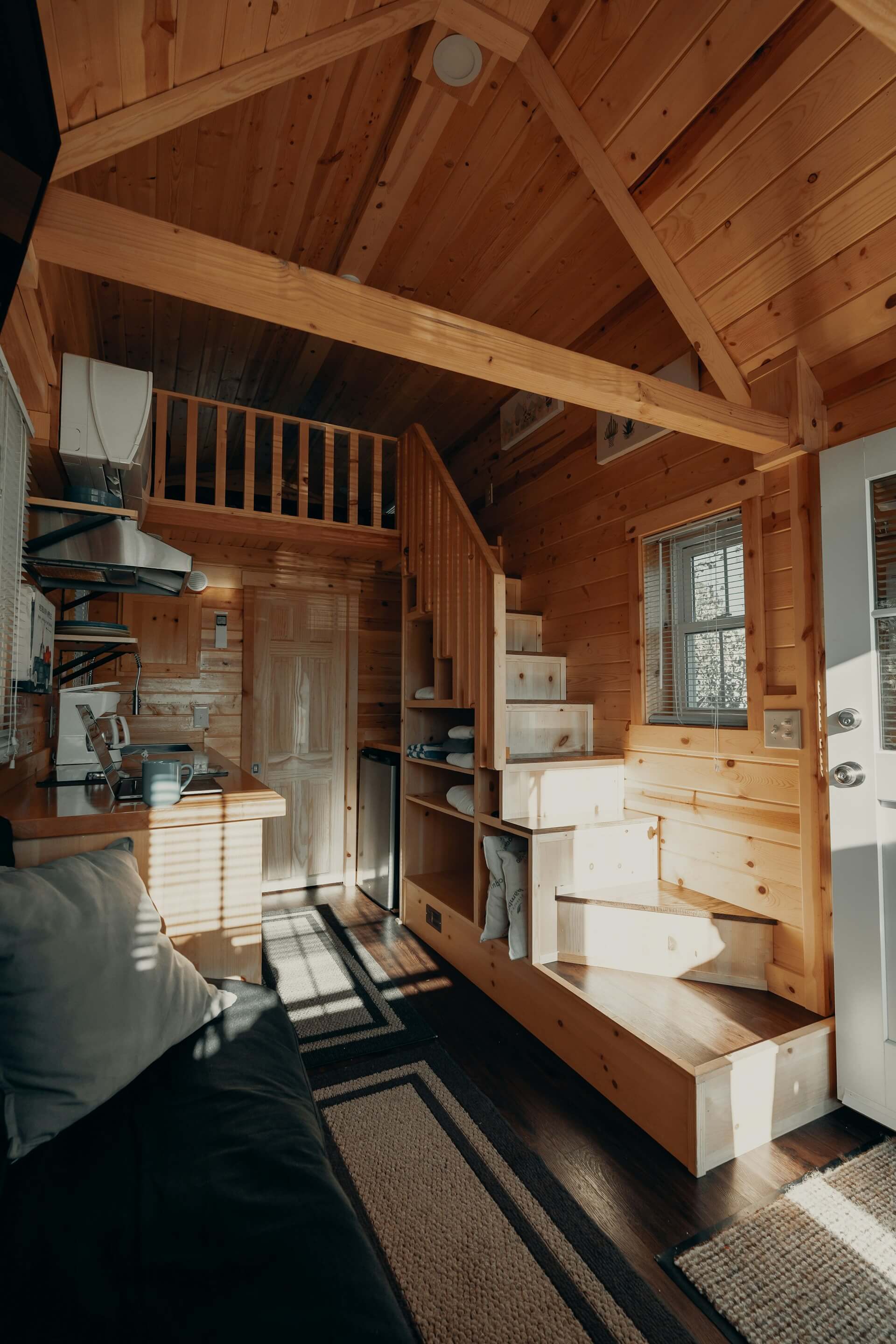 Inside of a tiny house. Image by Unsplash