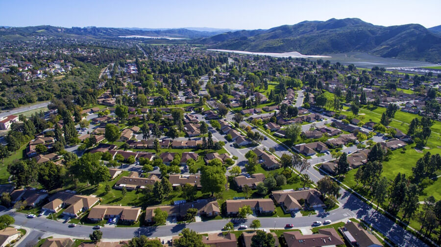 Aerial picture of real estate