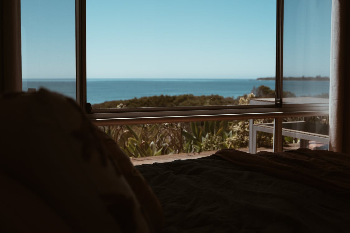 ocean view from a window