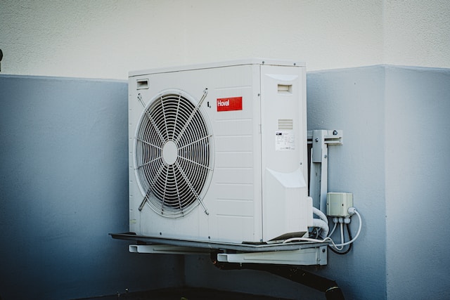 Air conditioning unit on a wall