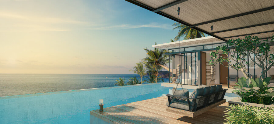 Pool, ocean view