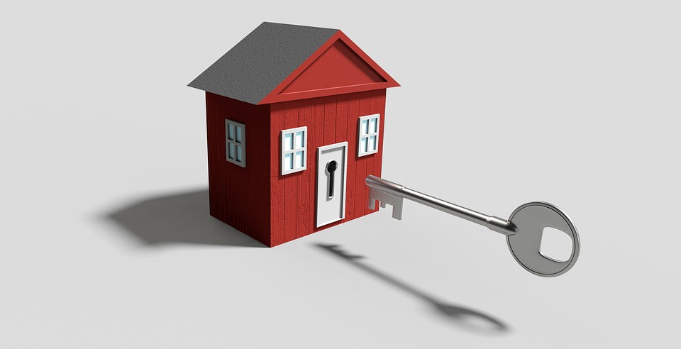 small red house, large key