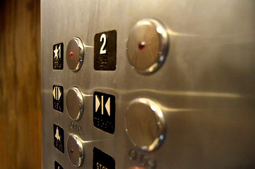 Buttons in an elevator